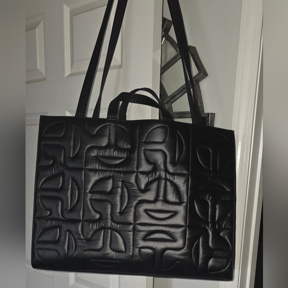Telfar Large Black Quilted Moose Knuckles Handbag